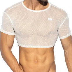 Top Crop Plumetti Blanc