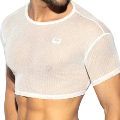 Top Crop Plumetti Blanc