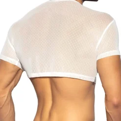 Top Crop Plumetti Blanc