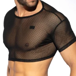 Top Crop Plumetti Noir