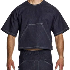 T-Shirt Boxy Denim Bleu