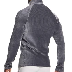 T-Shirt Col Roulé Corduroy Gris