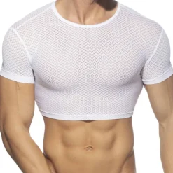 T-Shirt Crop Fantasy Diamond Blanc