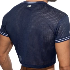 T-Shirt Crop Slam Mesh Bleu Marine