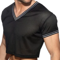 T-Shirt Crop Slam Mesh Noir