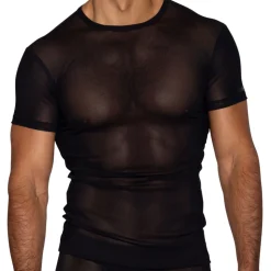 T-Shirt en Mesh Noir
