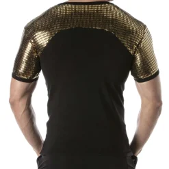T-Shirt Glitter Noir - Or