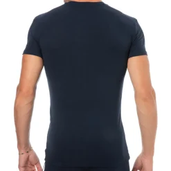 T-Shirt Megalogo Coton Marine