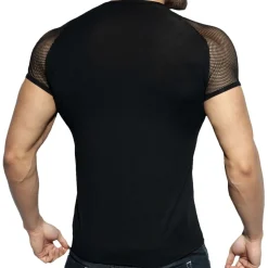 T-Shirt Raglan Mesh Noir