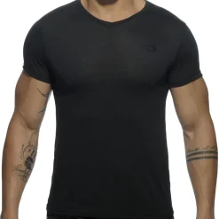 T-Shirt V-Neck Basic Noir