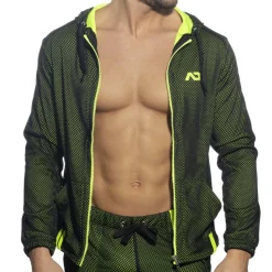 Veste à Capuche Manches Longues Loop Mesh Noire