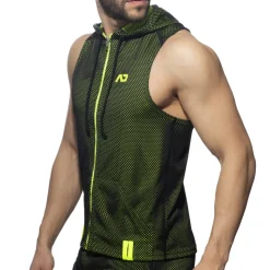 Veste à Capuche Sans Manche Loop Mesh Noire