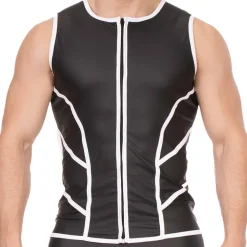 Veste Biker Robin Noir - Blanc