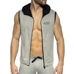 Veste Sport à Capuche First Class Gris Chiné