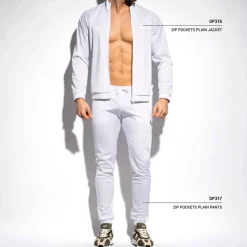 Veste Sport Unie Blanche